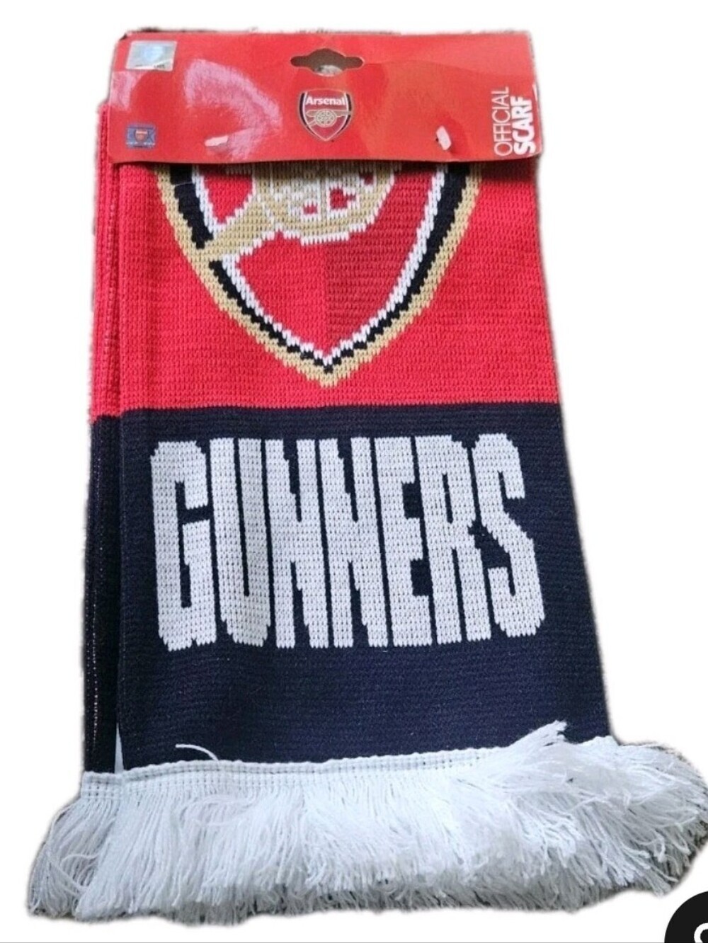 Brand New W Tag Arsenal FC Fan Scarf Gunners Crest Officially Licensed
